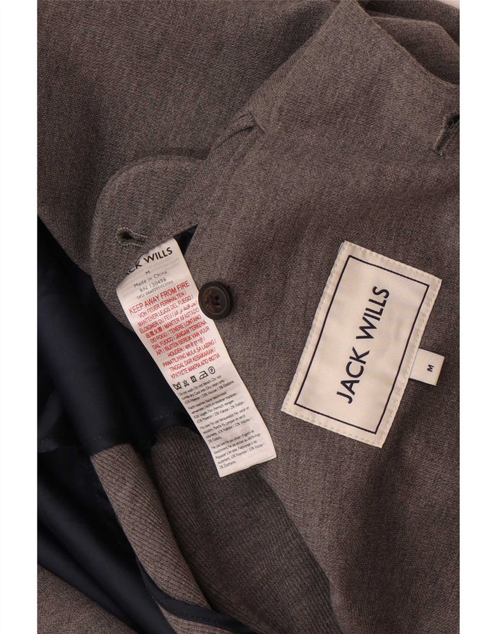 Jack Wills Herre 2 Button Blazer Jacket UK 38 Medium Grey Polyester Classic