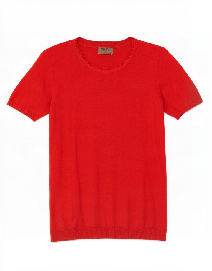 Falconeri Dame Bluse Top UK 8 Lille Pink Bomuld
