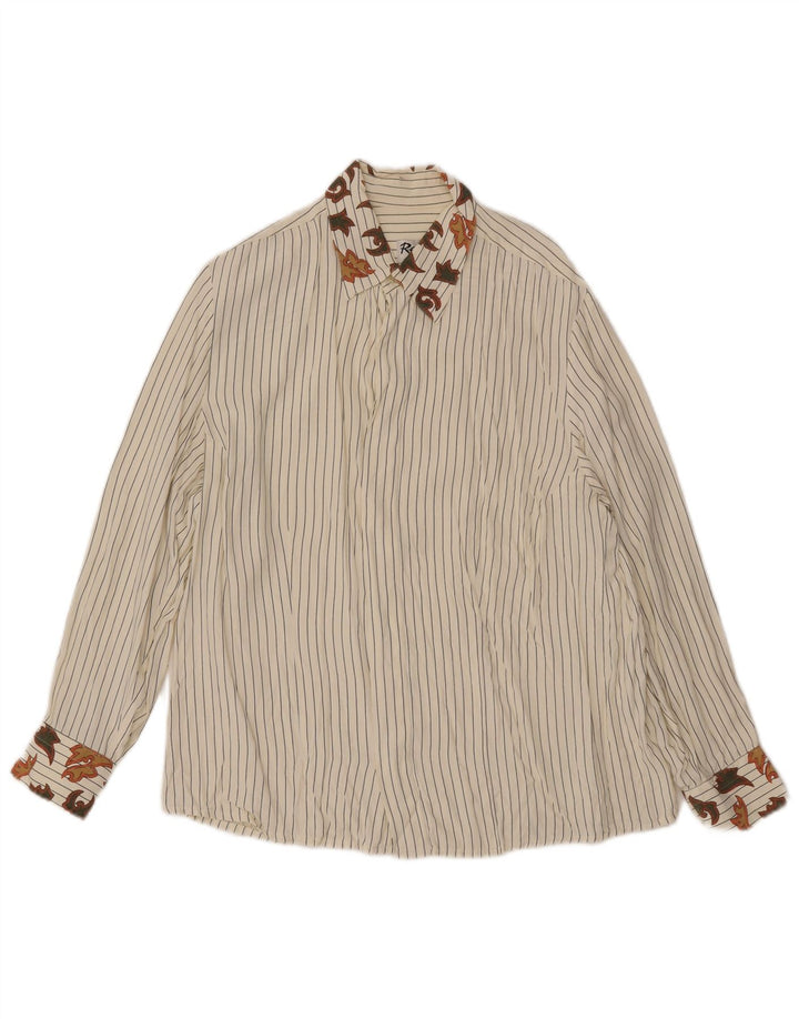 REPORTER Herreskjorte str. 41 16 Large Off White Stribet