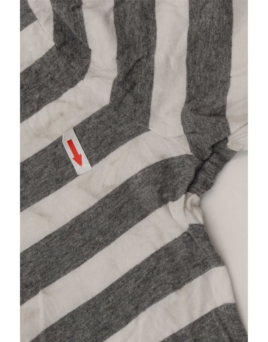 Hollister Dame Top Langærmet UK 12 Medium Grå Stribet