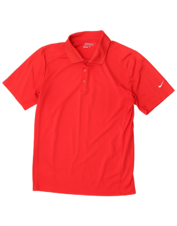 Nike Dri Fit poloshirt til mænd, lille rød polyester
