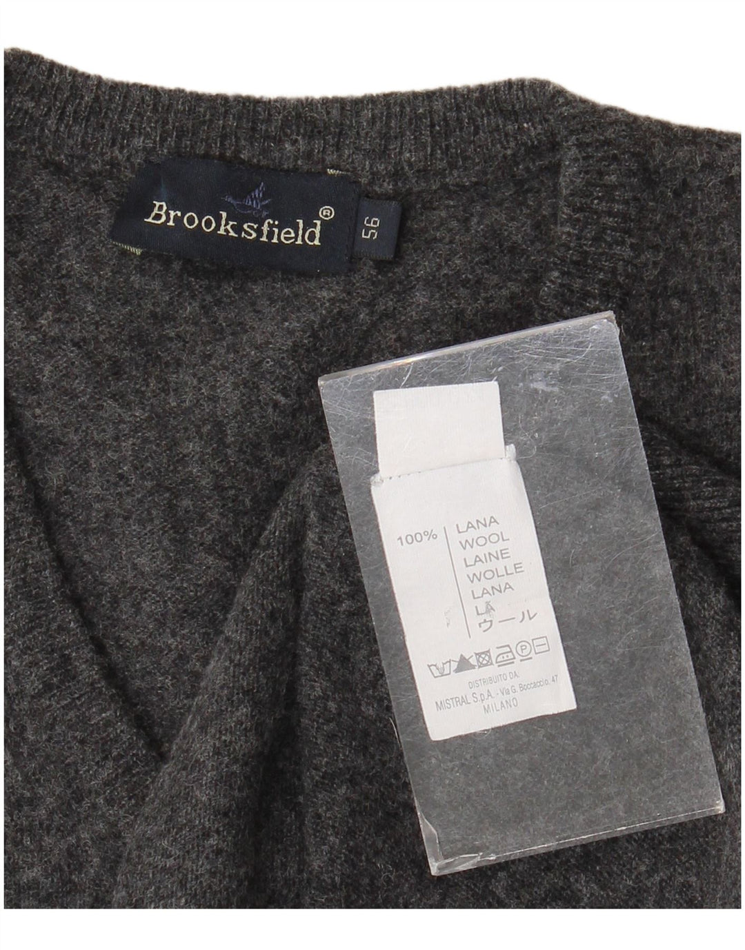 Brooksfield Herre Slim Fit Vest Tank Top IT 3XL Grå Uld