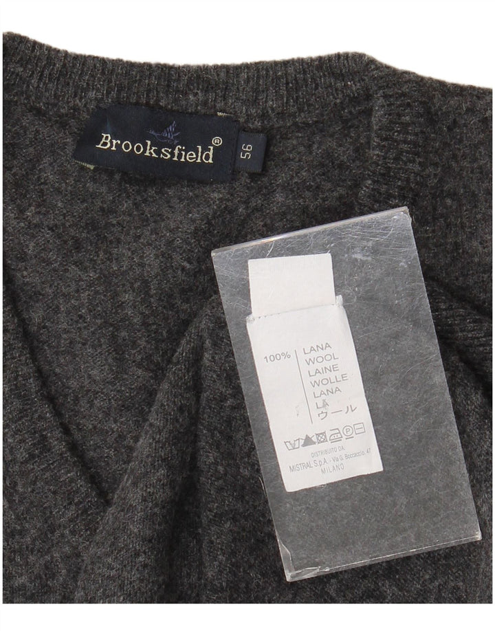 Brooksfield Herre Slim Fit Vest Tank Top IT 3XL Grå Uld