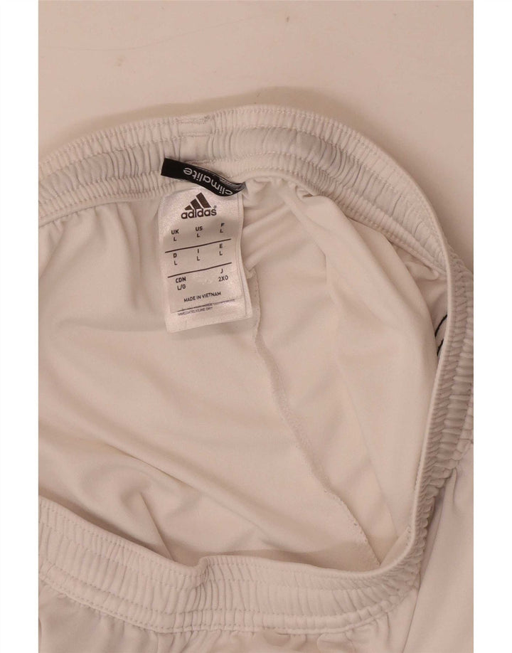 Adidas Herre Climalite Sportshorts Large White Colourblock Polyester