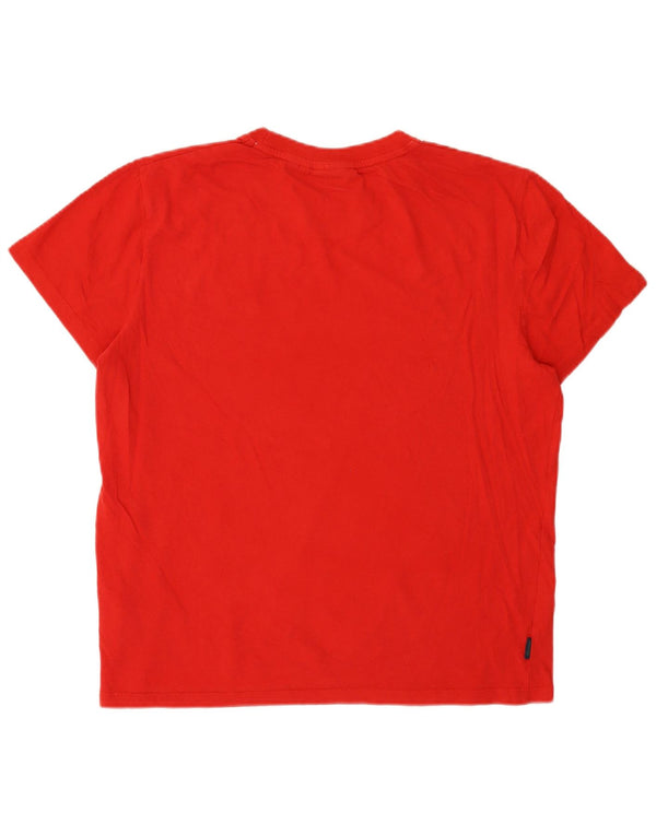 Superdry herre T-shirt top XL rød bomuld