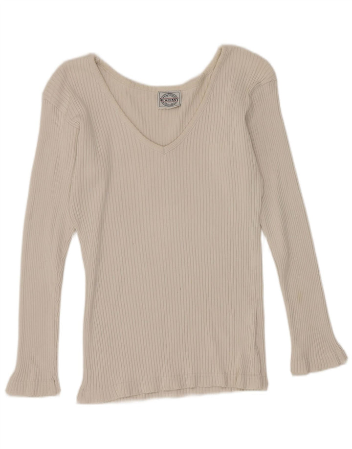 Newpenny Dametop Langærmet UK 12 Medium White