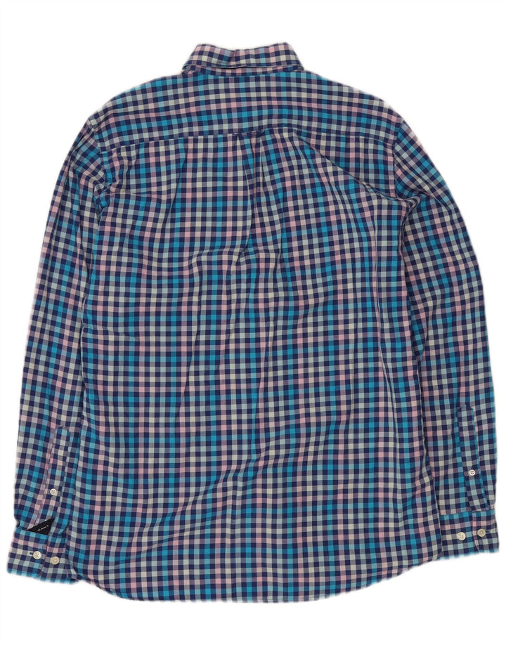 Gant Herre E-Z Fit skjorte Medium Blue Gingham Cotton