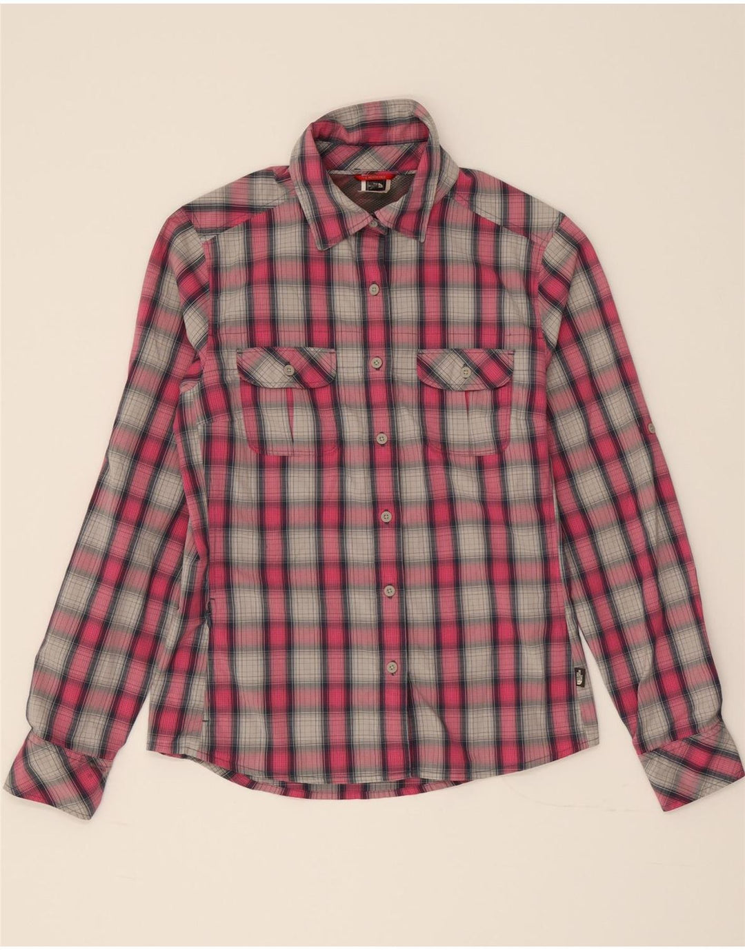 THE NORTH FACE Womens Shirt UK 12 Medium Pink Check Vintage The North Face and Second-Hand The North Face from Messina Hembry 