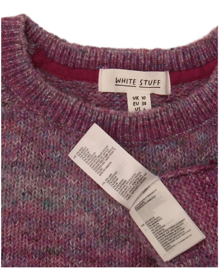 White Stuff Dame sweater med rund hals DK 10 Små lilla Flecked