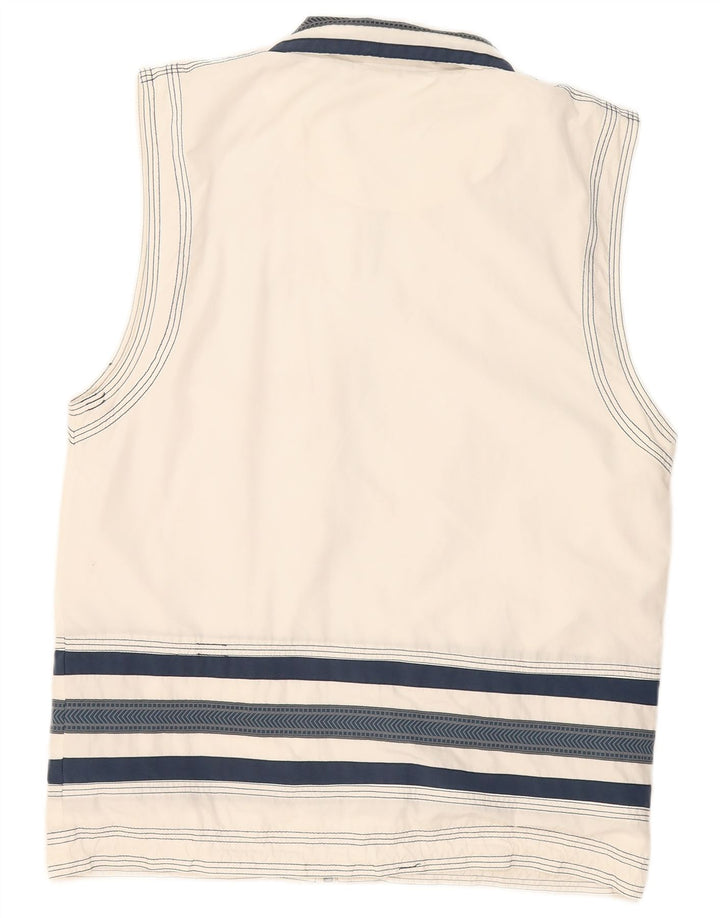 Killtec Herre Gilet UK 38 Medium hvid stribet polyester