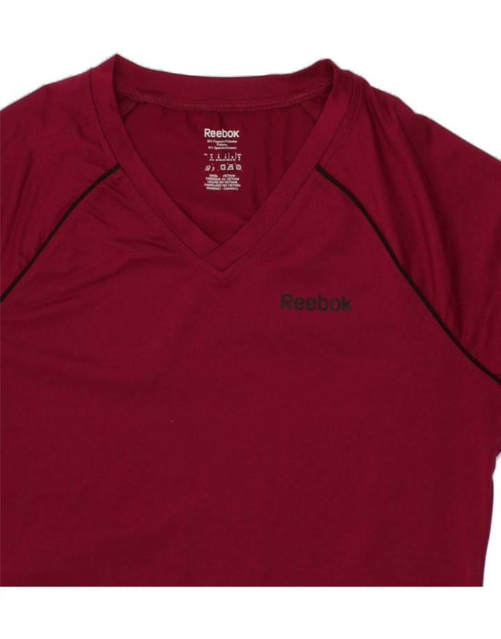 REEBOK Womens Top Long Sleeve UK 10 Small Pink Vintage Reebok and Second-Hand Reebok from Messina Hembry 