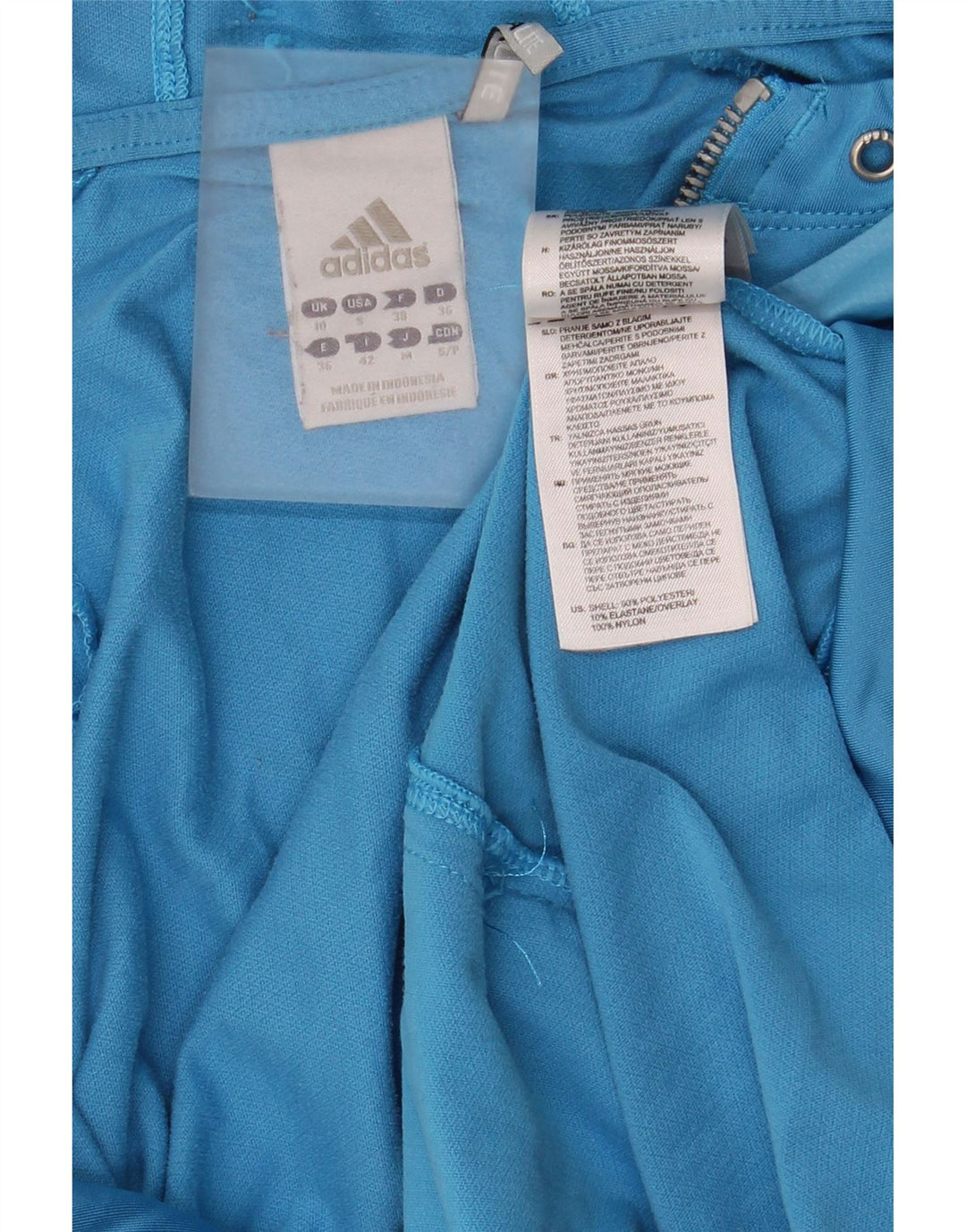 Adidas Dame Hættetrøje Sweater UK 10 Small Blue Polyester