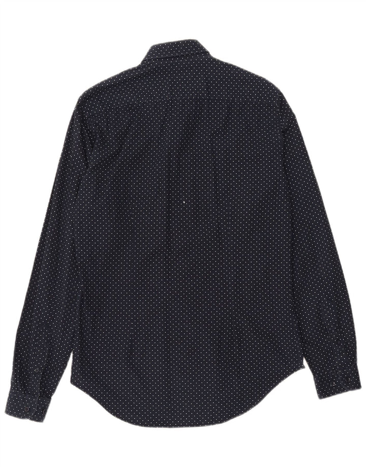 ZARA Herre Slim Fit skjorte Medium Marineblå Geometrisk