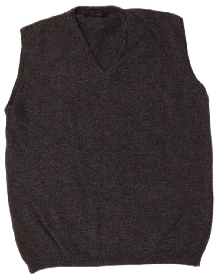 ZARA Womens Vest Tank Top UK 18 XL Grey