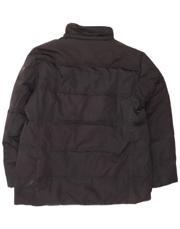 TRUSSARDI JEANS Polstret jakke til mænd IT 56 3XL Sort Polyester