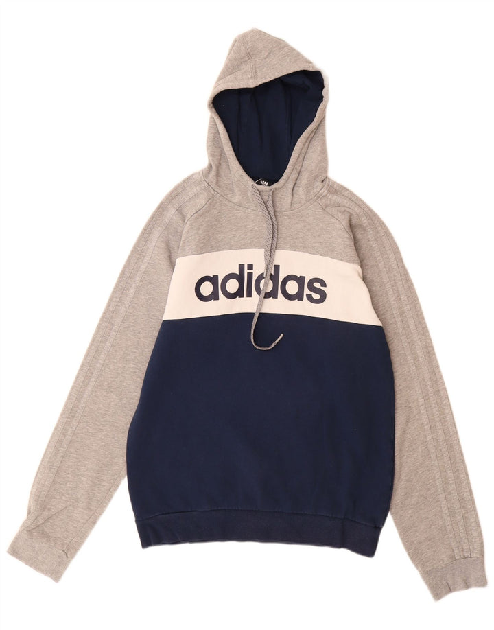 ADIDAS Grafisk hættetrøje til mænd Medium Flerfarvet Colourblock Bomuld