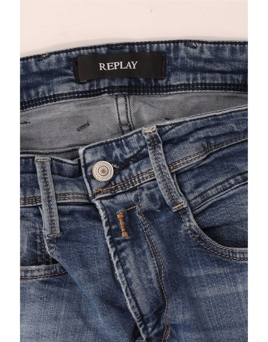 Replay Dame Skinny Jeans W28 L30 Blå