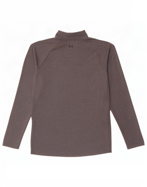 Under Armour Herre Heat Gear Zip Neck Pullover Træningsdragt Top Lille Grå