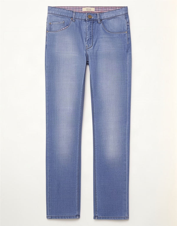Zara Mens Straight Jeans EU 38 Small W30 L34 Blue Cotton