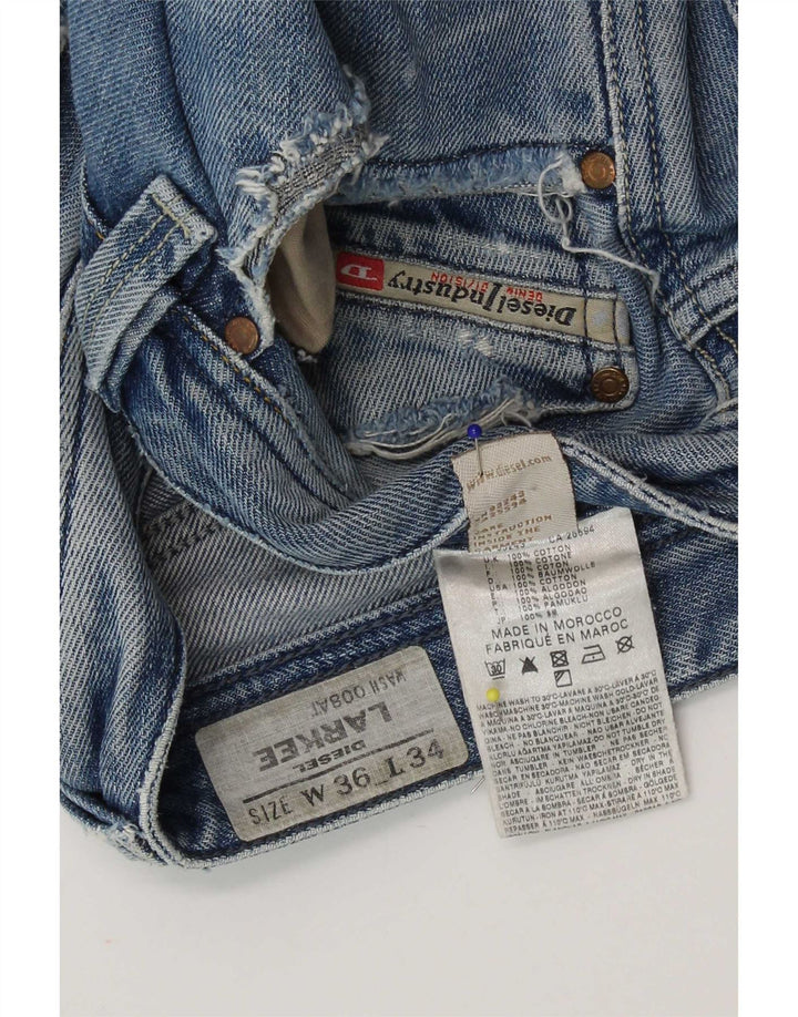 Diesel Herre Larkee Straight Jeans W36 L34 Blå Bomuld