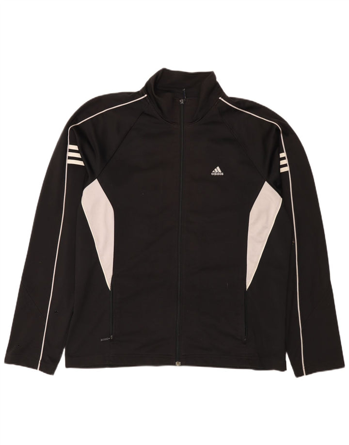 Adidas Træningsdragt til mænd Top jakke UK 42/44 Large Black Colourblock Polyester