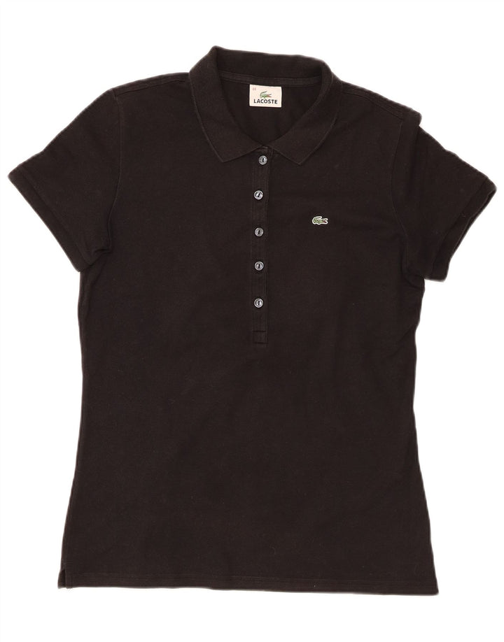 Lacoste Dame Polo Shirt Størrelse 44 Stor Sort Bomuld