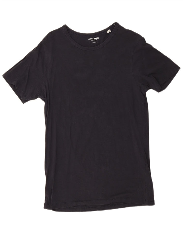 Jack & Jones Herre T-Shirt Top Large Navy Blå Bomuld