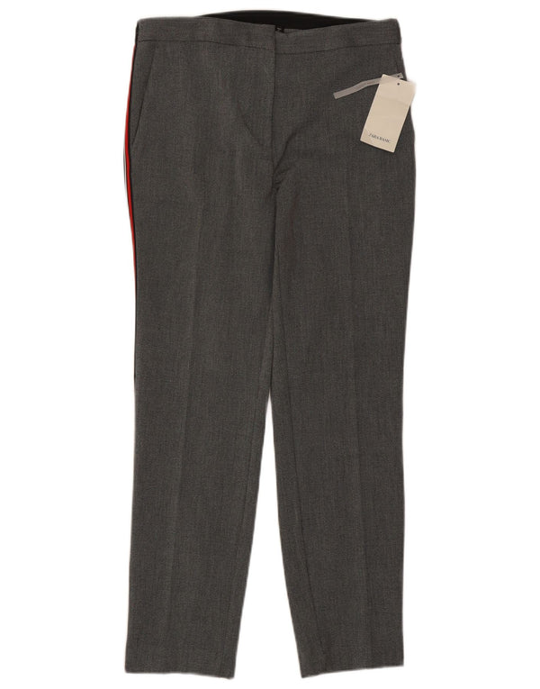 Zara Slim Suit Bukser Large W30 L28 Grå Colourblock Polyester