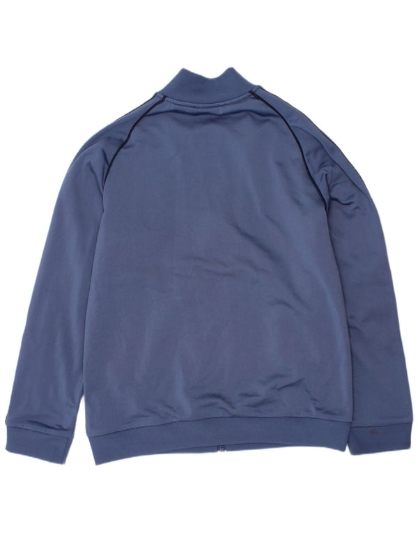 Adidas Boys Tracksuit Top Jacket 9-10 Years Blue Polyester