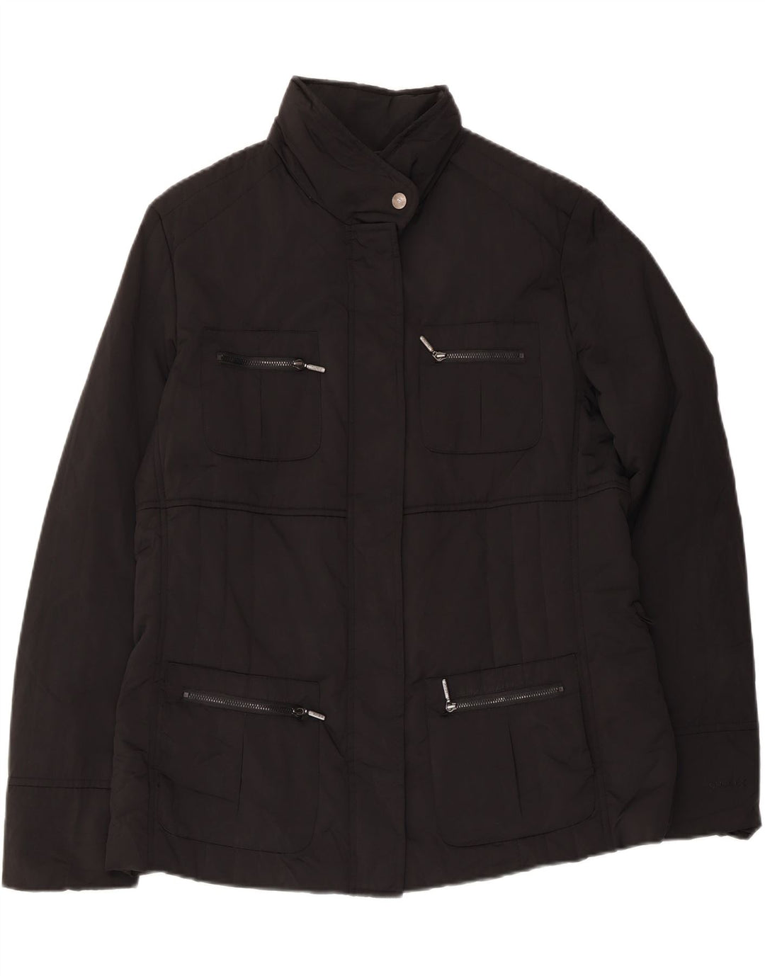 Geox Womens Respira Hooded Utility Jacket UK 14 Large Black Polyester