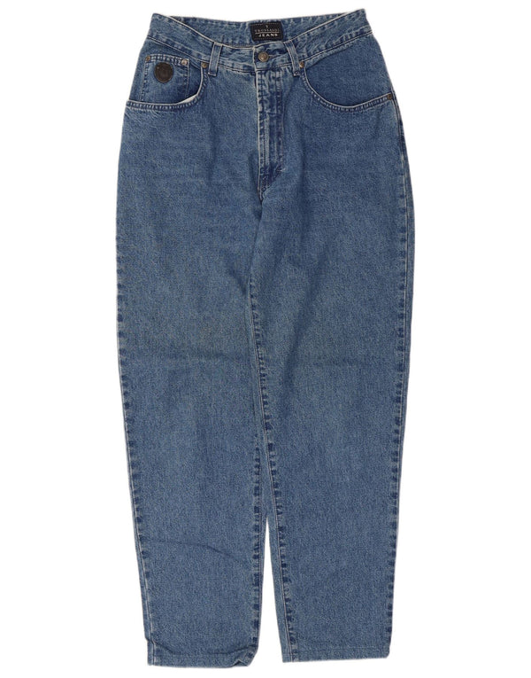 Trussardi Kvinder Højtalje Tapered Jeans W32 L28 Blå Bomuld