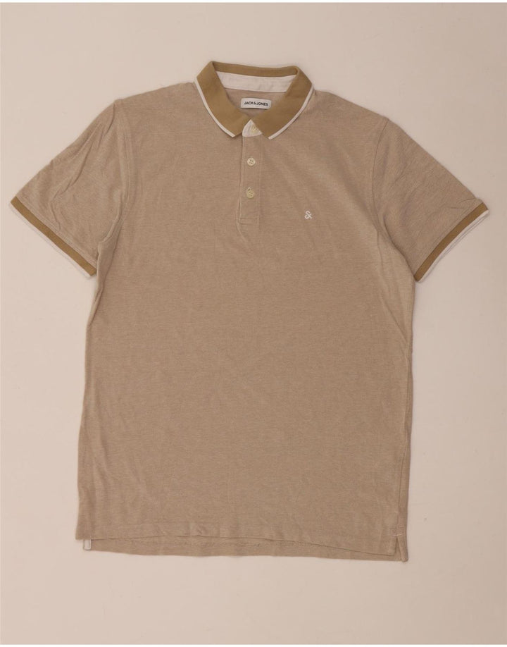 Jack & Jones herre poloshirt XL beige bomuld