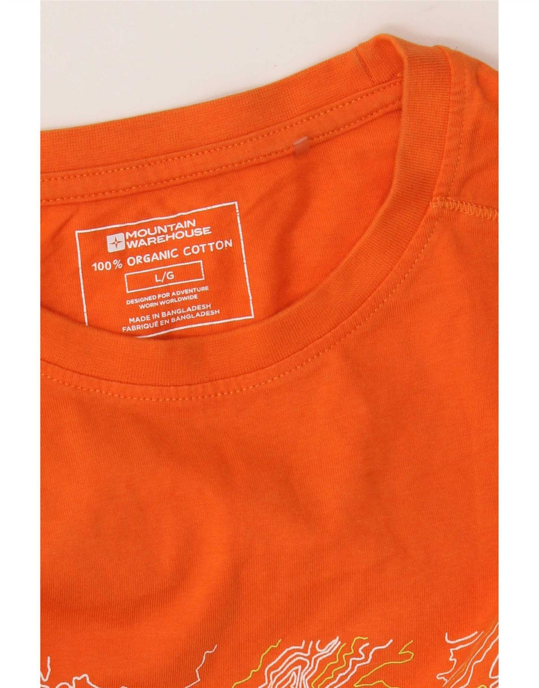 Mountain Warehouse Herre Kortærmet Grafisk T-Shirt Top Stor Orange