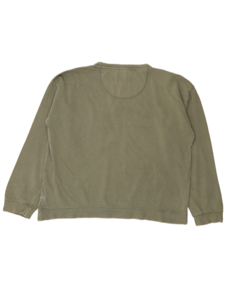 Fat Face Dame Sweatshirt Jumper UK 14 Stor Khaki Bomuld
