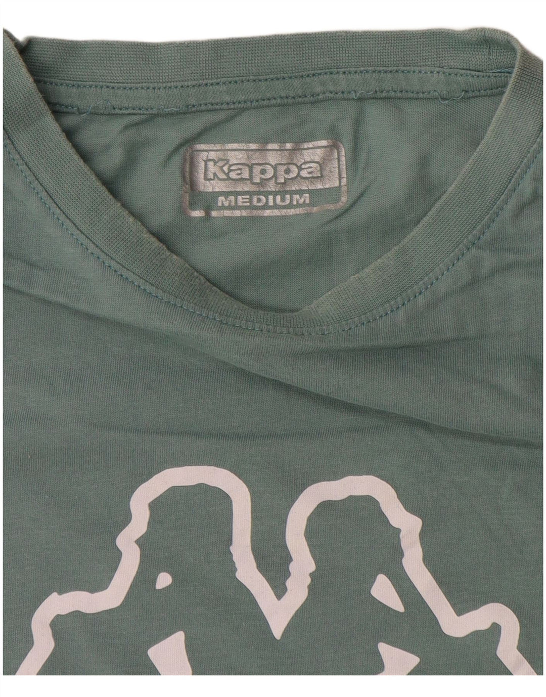 Kappa Dame Grafisk T-Shirt Top UK 14 Medium Grøn