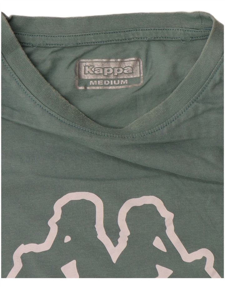 Kappa Dame Grafisk T-Shirt Top UK 14 Medium Grøn