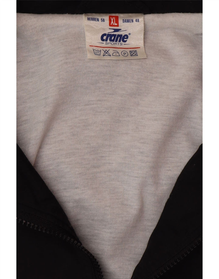 CRANE Herre Loose Fit træningsdragt Topjakke XL Sort Colourblock Polyester