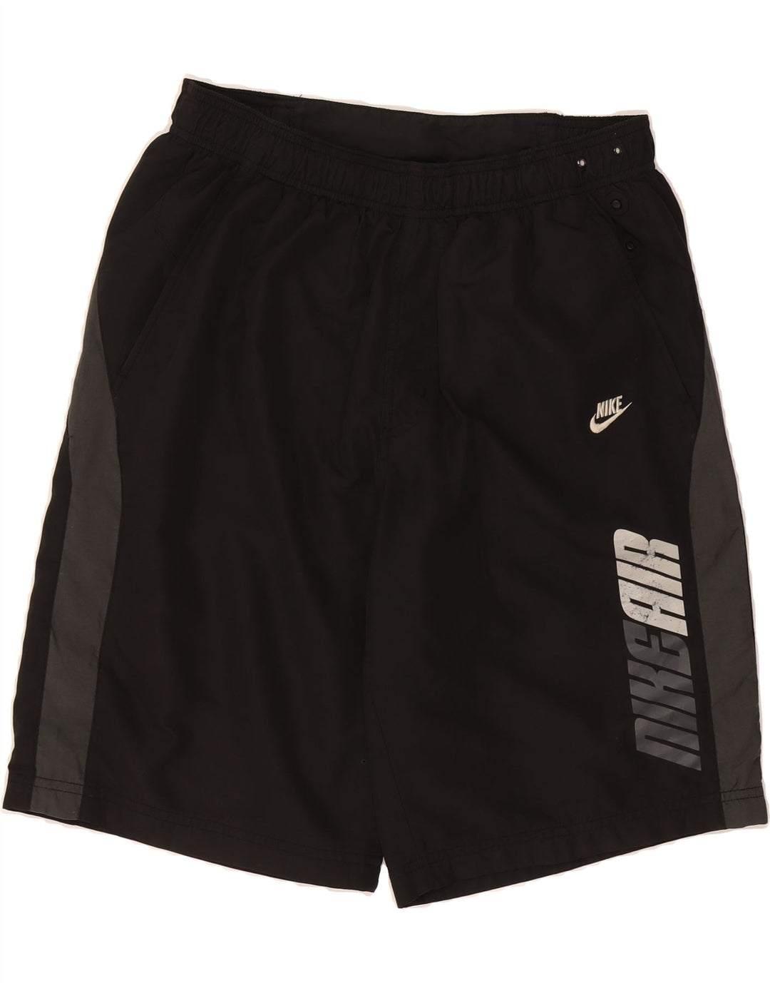 NIKE Mens Graphic Sport Shorts Medium  Black Colourblock Vintage Nike and Second-Hand Nike from Messina Hembry 