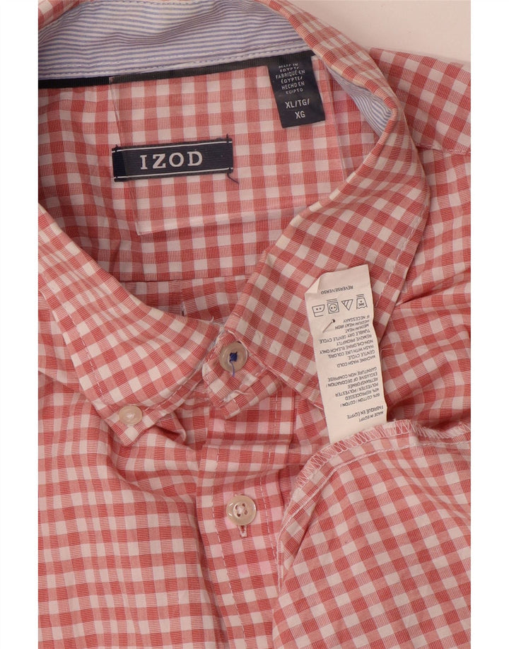 IZOD Herreskjorte XL Pink Gingham Bomuld