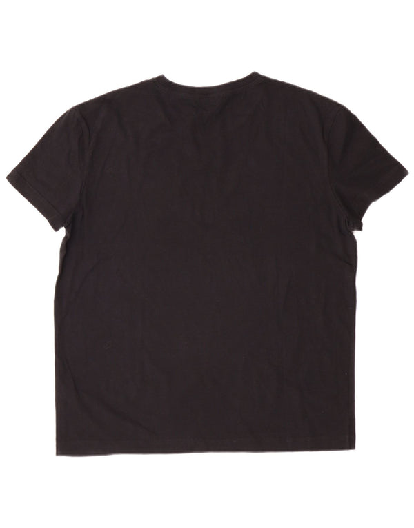 Calvin Klein Jeans Dame T-Shirt Top UK 18 XL Sort Bomuld