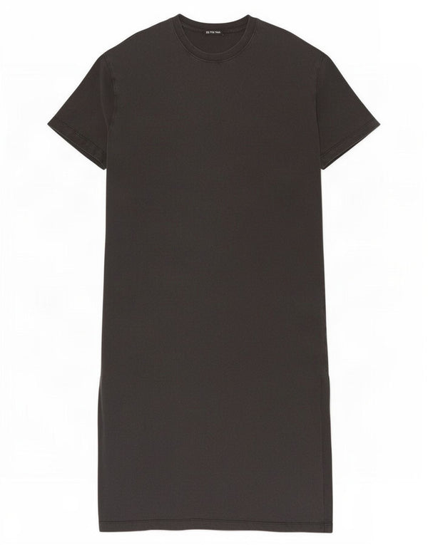 Zara T-shirtkjole til kvinder UK 18 XL Grå bomuld