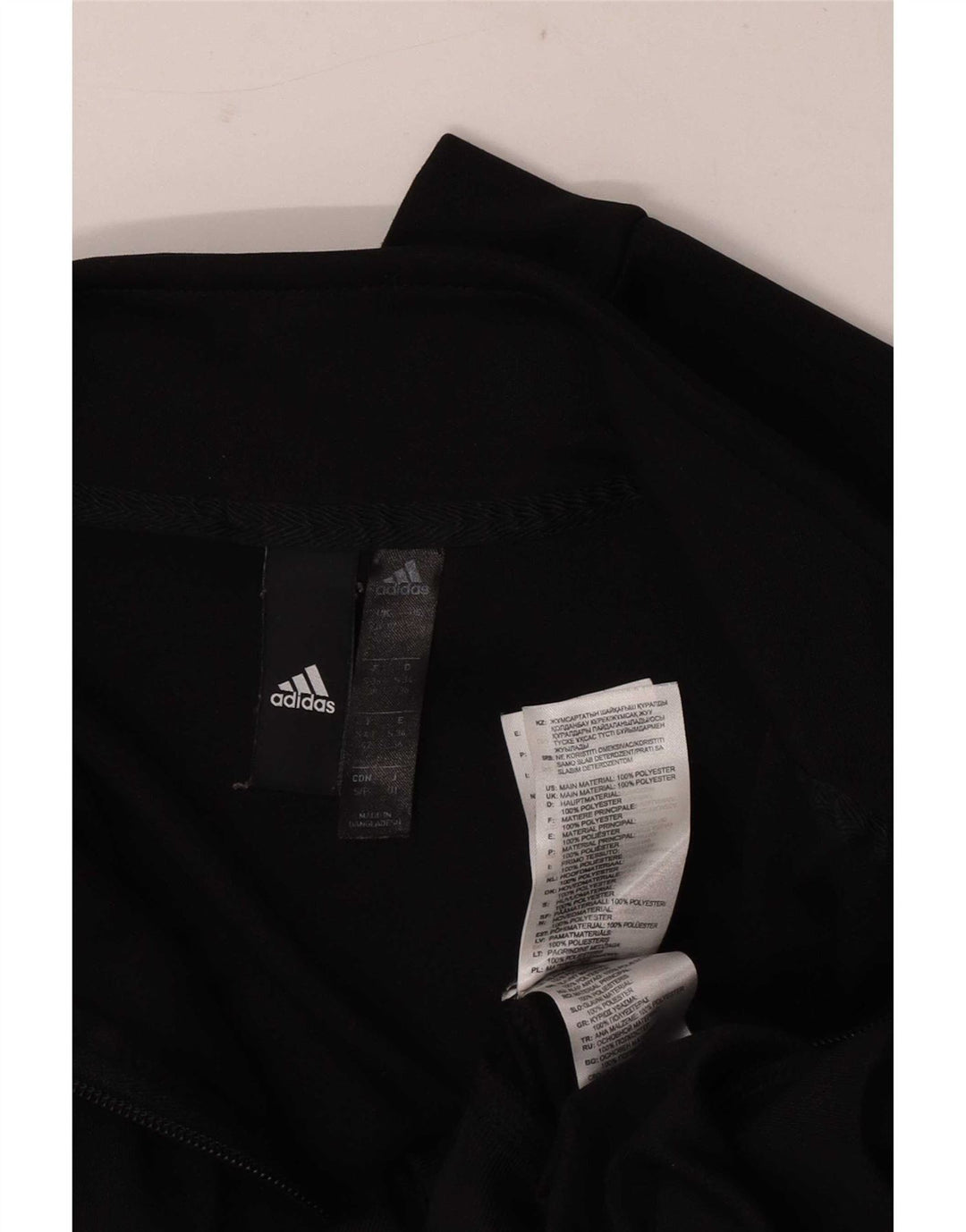 Adidas træningsdragt topjakke til kvinder UK 8/10 Lille sort polyester