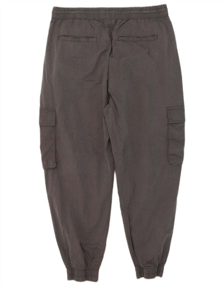 Zara Herre Crop Joggers Cargo Bukser Large W32 L24 Grå Polyester