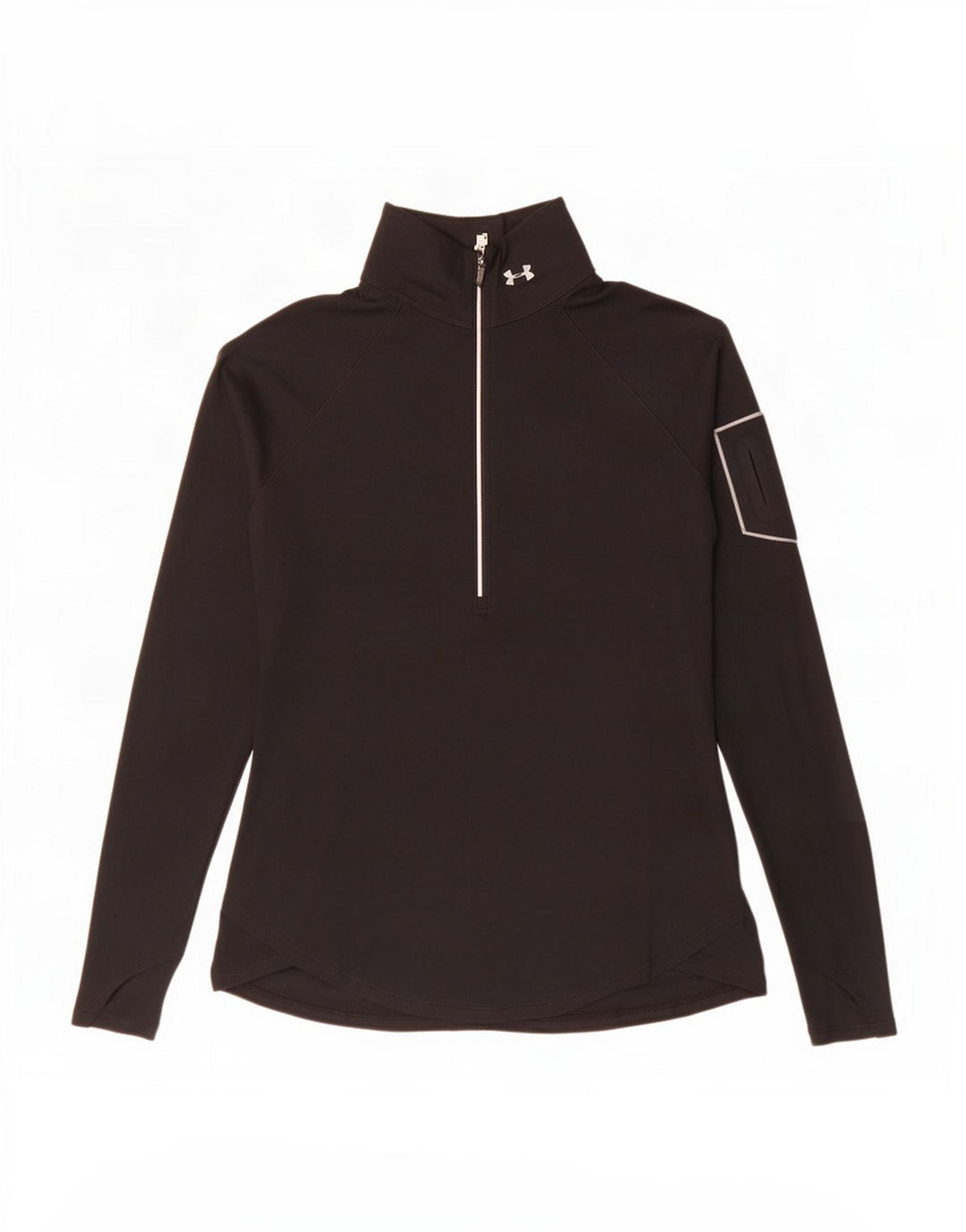 Under Armour Womens Zip Neck Pullover Tracksuit Top UK 14 Large Black