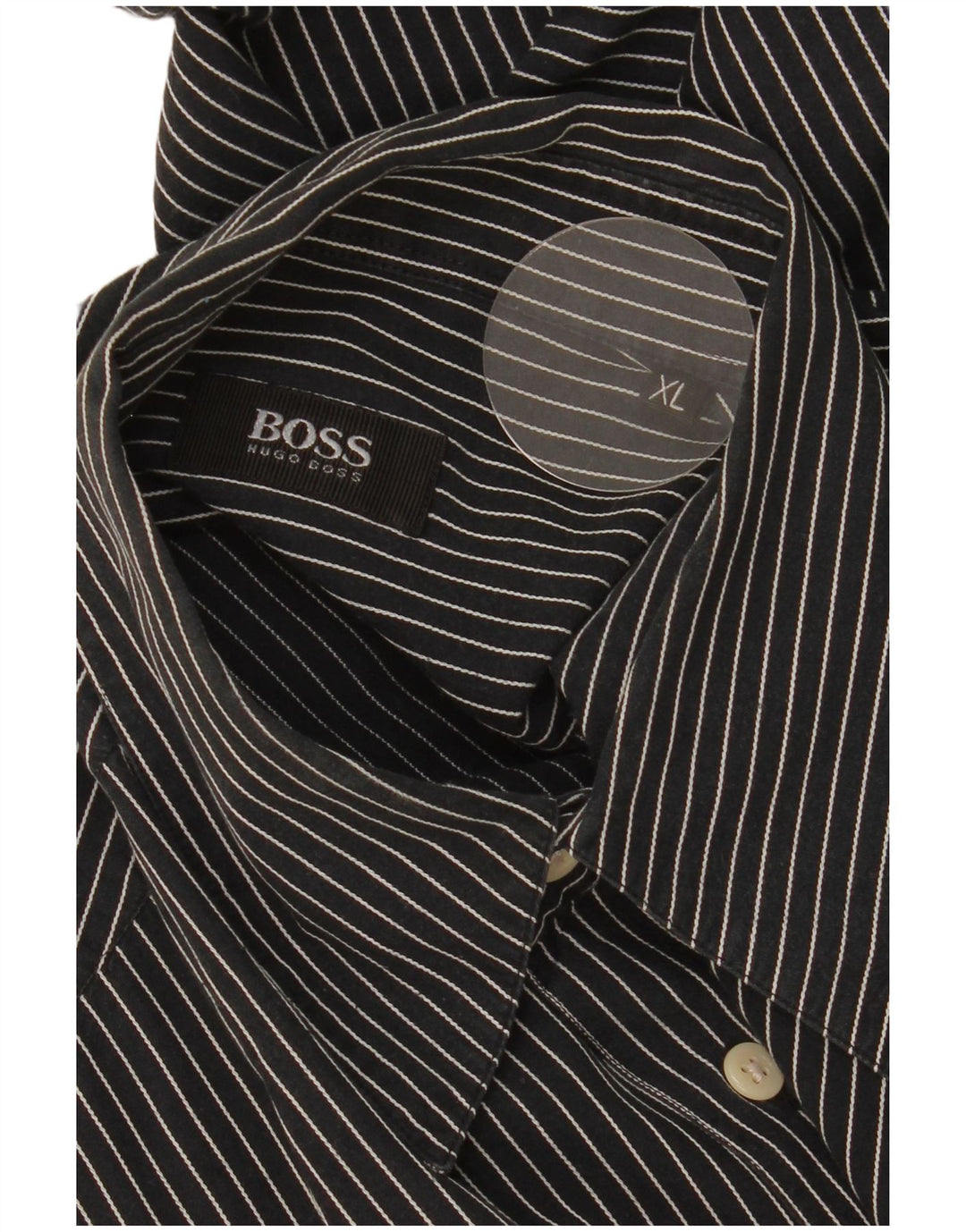 Hugo Boss herreskjorte XL marineblå stribet
