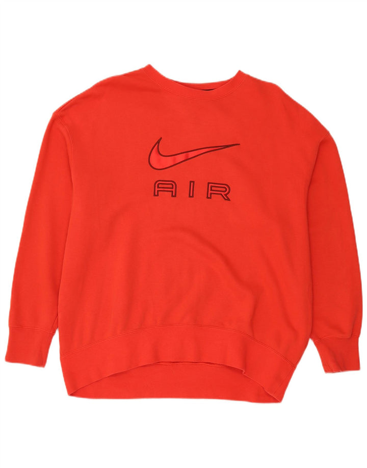 Nike Herre Grafisk Loose Fit Sweatshirt Jumper Medium Rød Bomuld