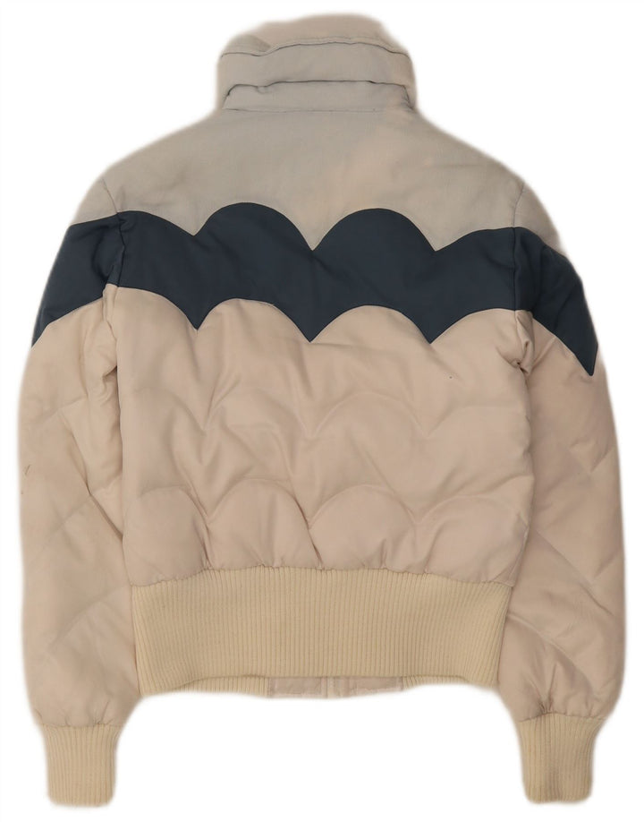 Levi's polstret jakke til kvinder UK 6 XS Hvid Colourblock Polyester