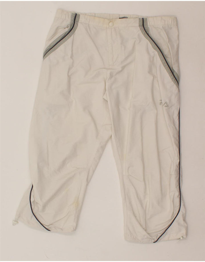 FILA Mens Capri Trousers Medium W32 L23 White Cotton Vintage Fila and Second-Hand Fila from Messina Hembry 