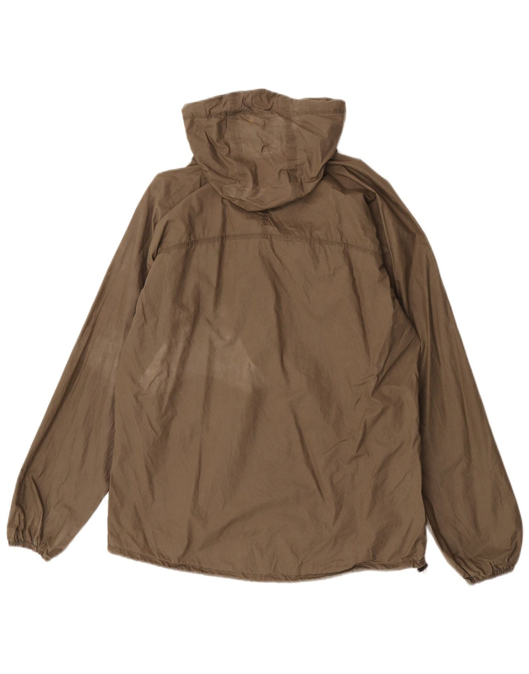 Vintage hættetrøje til kvinder regnjakke UK 14 Medium Khaki Bomuld