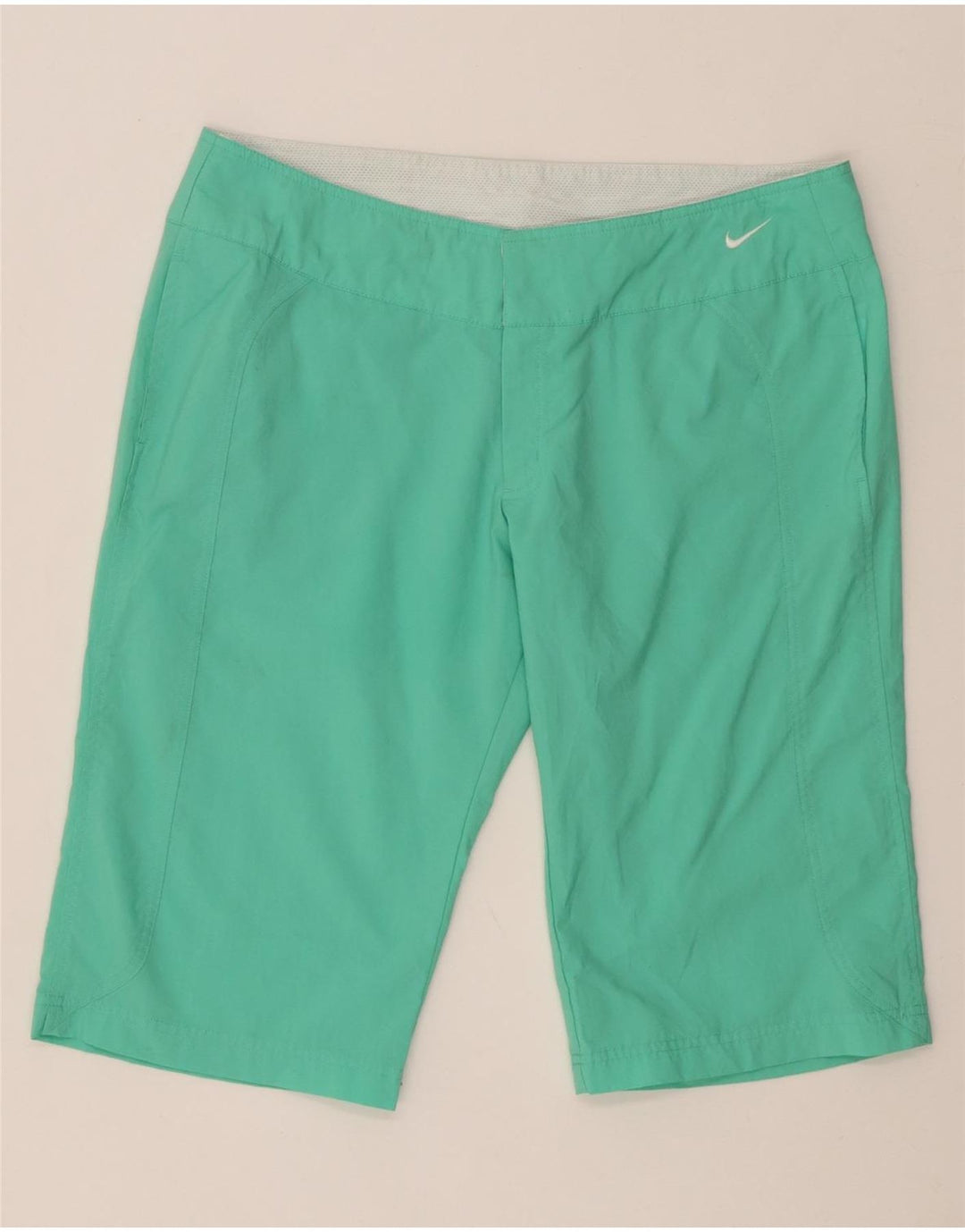 NIKE Bermuda-shorts til kvinder US 12/14 Large W34 turkis polyester